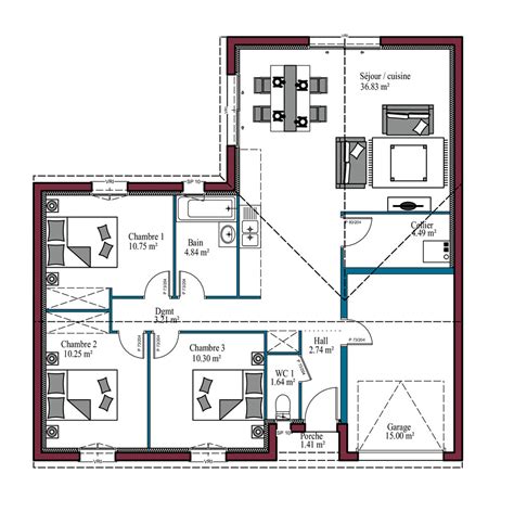 Plan D Architecte Maison Plain Pied Home Alqu