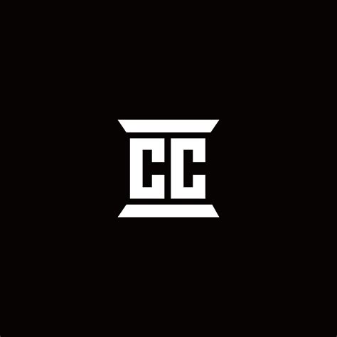cc logo monogram with pillar shape designs template 2963495 vector art at vecteezy
