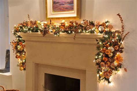 Christmas Fireplace Garland Ideas