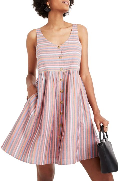 madewell rainbow stripe tank dress best vacation dresses 2019 popsugar fashion photo 7