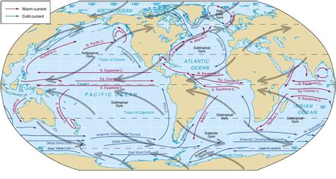 Ocean Currents Factors Responsible Effects Pmf Ias