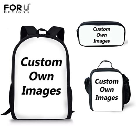 Forudesigns Custom Your Own Logoimagephoto Print School Bags For Boys