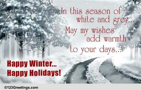 Warm Wishes For Winter Holidays Free Happy Winter Ecards 123 Greetings