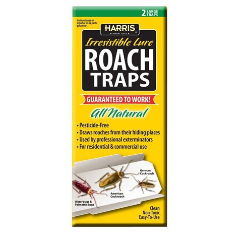 Harris Roach Traps With 25 Irresistible Lures 2 Pack Rtrp The Home