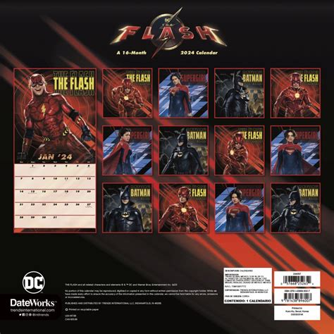 The Flash 2024 Wall Calendar