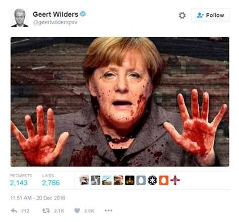 Search the imgflip meme database for popular memes and blank meme templates. Geert Wilders tweets image of Angela Merkel with blood on ...