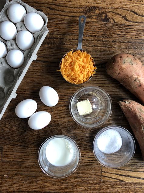 Calories from fat 60.3 ( 66.3 %) % daily value *. Make Ahead Cheesy Scrambled Egg Stuffed Sweet Potato Boats ...