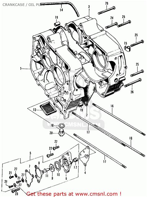 Honda Ct70 Trail 70 1972 Ct70k1 Usa Crankcase / Oil Pump ...