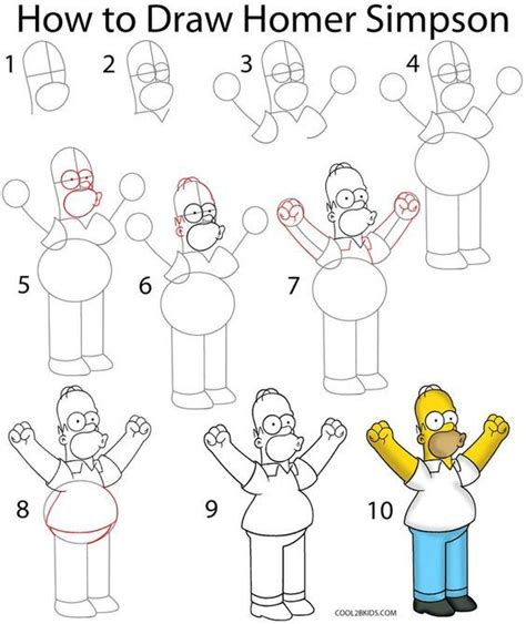 29 Tutos Dessin étape Par étape Pour Apprendre à Dessiner Facilement Simpsons Drawings
