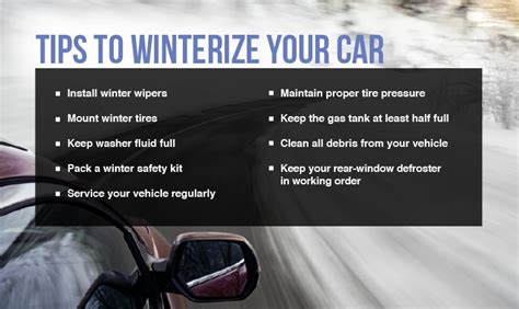 Tips For Winterizing Your Car