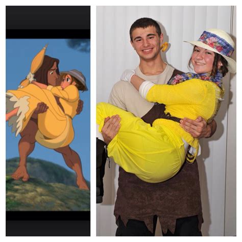 Diy Tarzan And Jane Couple Costumes Diy Halloween Couples Diy Couples Costumes Couple Halloween