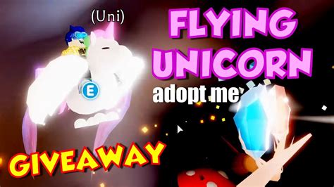 HOW TO GET A FREE FLYING UNICORN ROBLOX ADOPT ME PETS YouTube