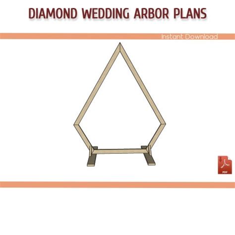 Construction Plans For Hexagon Wedding Arbor Diy Wooden Arch Etsy