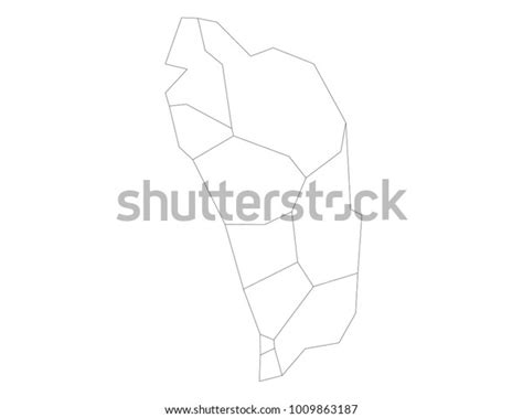 Dominica Outline Map Detailed Isolated Vector Stock Vector Royalty