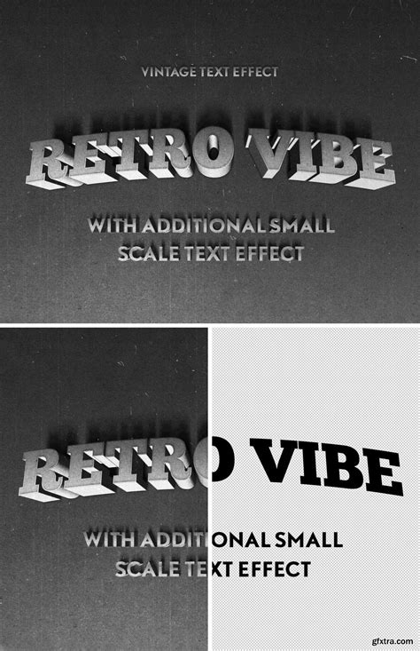 3d Vintage Western Film Mono Chrome Text Effect Mockup 344586594 Gfxtra