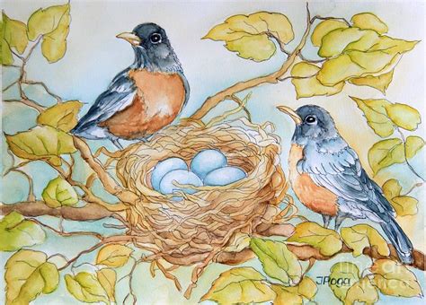 Maybe you would like to learn more about one of these? Robins Nest Painting by Inese Poga
