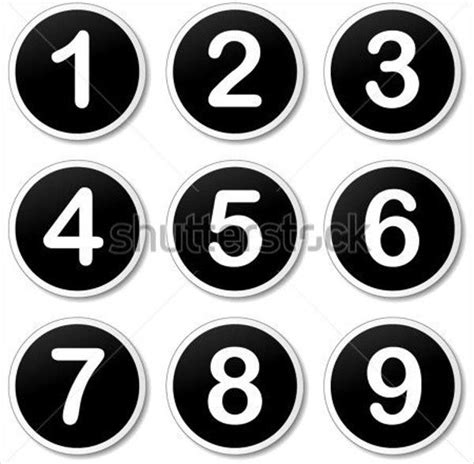 Printable Number Stickers