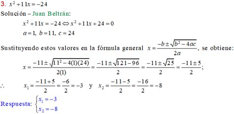 Ejemplos De Ecuaciones De Formula General Nuevo Ejemplo