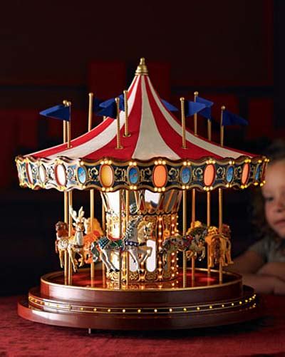 Mr Christmas Musical Carousel Merry Go Round Holiday Decor
