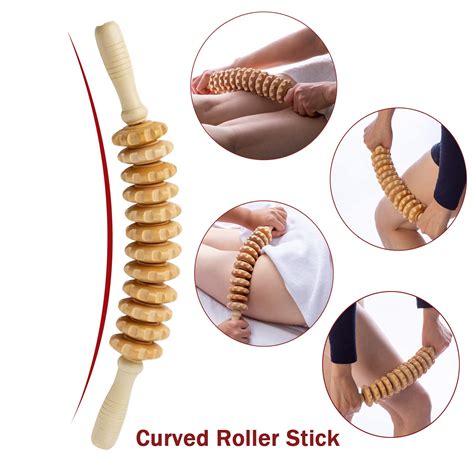 buy mikako 3 in 1 wood therapy massage roller tool kit lymphatic drainage cellulite massager