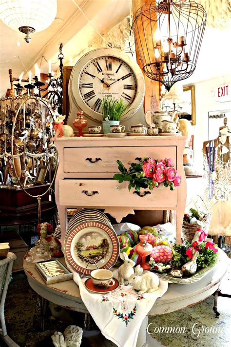 Scatter them around your booth. Gray Sideboard... | Vintage shop display, Antique booth displays, Antique mall booth