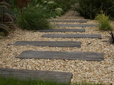 Gravel And Sleeper Paths Garden Landscape Design Sleepers In Garden