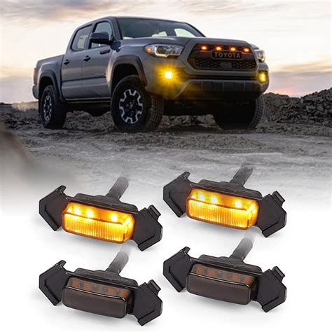 Replacement Parts Body And Trim Hongkingbo 4pcs Grill Lights Amber Led