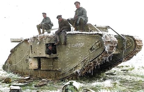Colourised Photos Reveal Early Wwi Tanks That Changed History Daily