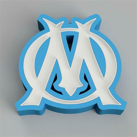 Fichier 3d Nameled Olympique De Marseille Logo Led Lamp・plan à