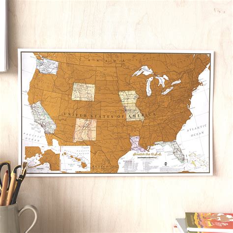 Maps International Scratch Off Map Of The United States Usa Wall Map