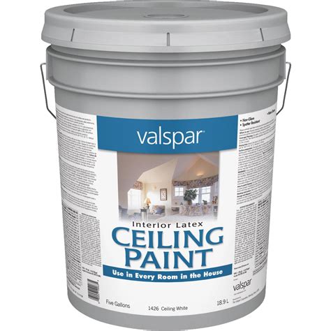 Valspar 1426 Interior Latex Ceiling Paint Flat White 5 Gal Pail