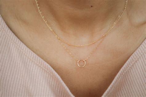dainty gold layering necklace 14k gold filled necklace etsy in 2021 delicate layered
