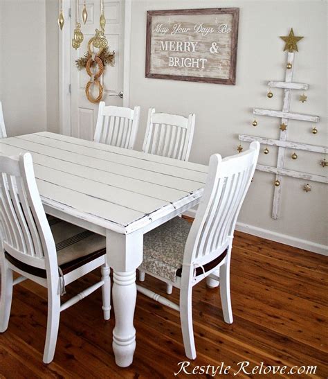 That's where my friend, ana white, comes in. Faux Plank Farmhouse Table | White farmhouse table, Farmhouse dining room, White dining room