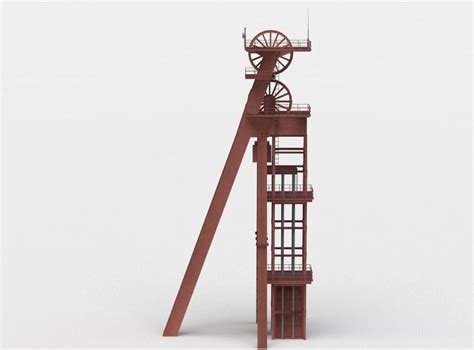 3d Model Shaft Tower Vr Ar Low Poly Cgtrader