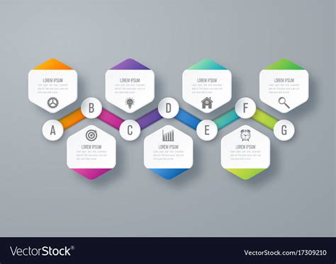 Infographic Business Concept With 7 Options Vector Image