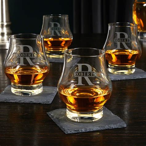 Oakmont Engraved Official Kentucky Bourbon Trail Whiskey Glasses Set Of 4