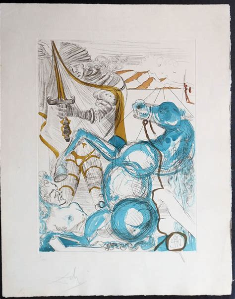 Salvador Dali Saint Martin Etching 1965 Lockport Street Gallery