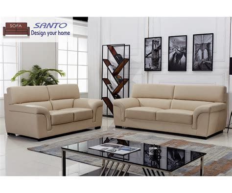 European Leather Sofa Good Quality Beige Color China Sofa Set 7