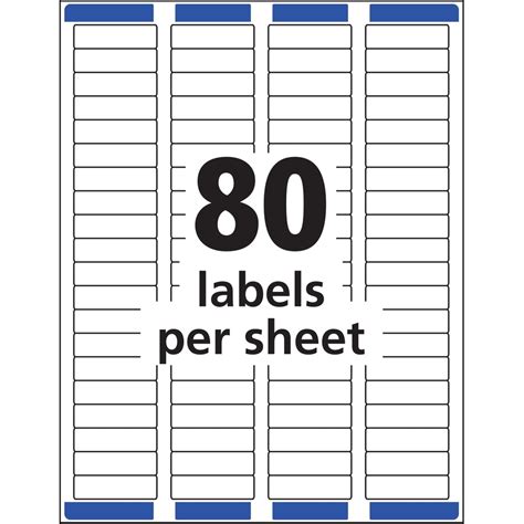 Avery Easy Peel Mailing Laser Labels 12 Width X 1 34 Length