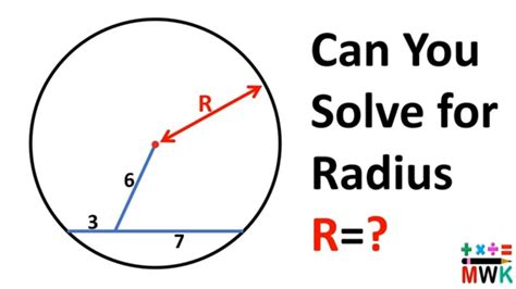 How To Find The Radius Of Circle Finding Radius Of A Circle Math Olympiad Geometry Problems