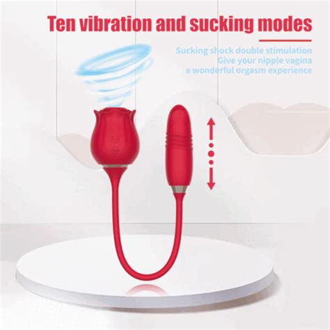 Rose Sucking Vibrator Nipple Clit Stimulator Suction Vibrator Sex Toy