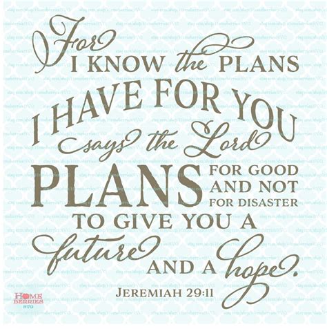 Jeremiah 29 11 Bible Verse Svg Religious Svg Christian Svg For Etsy