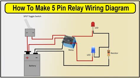 How To Make 5 Pin Relay Wiring Diagram 4 Pin Relay Wiring Youtube