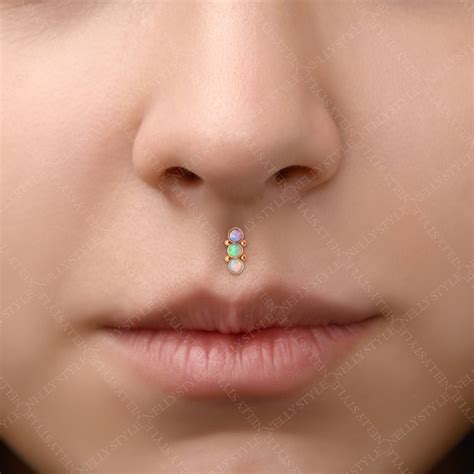 Surgical Steel Labret Piercing Jewelry Lip Ring Internally Etsy