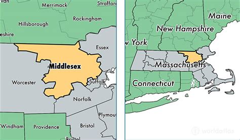 33 Map Of Middlesex County Ma Maps Database Source