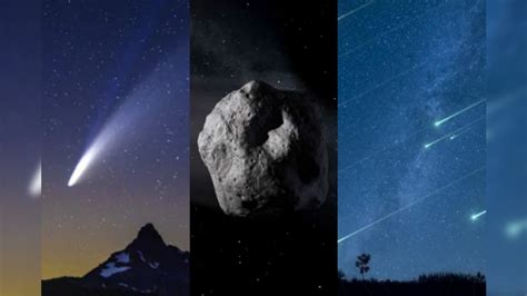 Comet Asteroid Or Meteor Difference Between The Celestial Bodies As