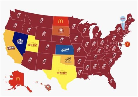 The Most Popular Fast Food Chains In Every State Vivid Maps Fast