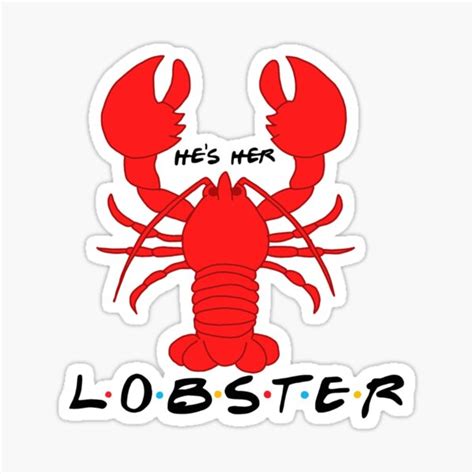 Hes Her Lobster Sticker By Ashley0615 Redbubble