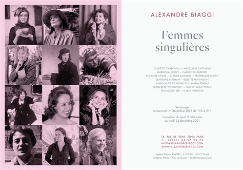 Femmes SinguliÈre Catalogue Galerie Alexandre Biaggi