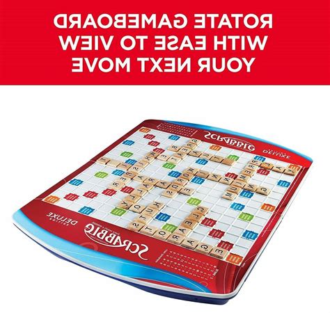 Scrabble Deluxe Edition Hasbro Fold Uprotating Gameboard